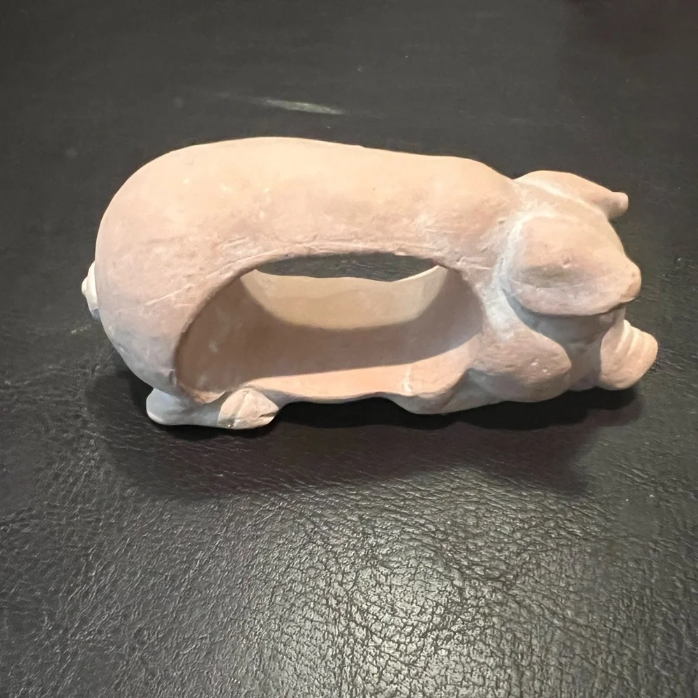 Terra Cotta‎ Animal Napkin Rings Set of 6 Farm Woodland Animals